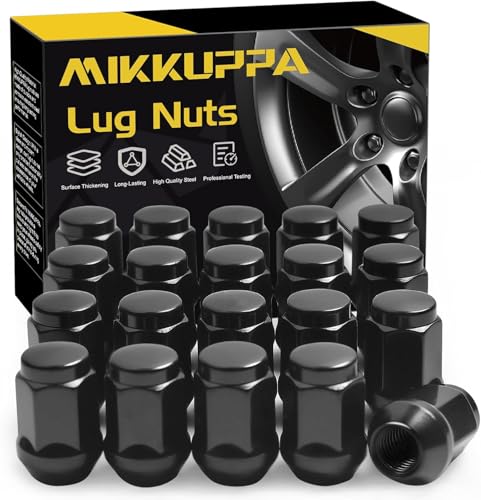 Image of MIKKUPPA 7 /16-20 Wheel Lug Nuts, Black 20PCS Closed End Lug Nut | Replacement for 1953-1983 Chevy Corvette, 1967-1982 Chevy Camaro, 1964-1983 Chevy Malibu Aftermarket Wheel
