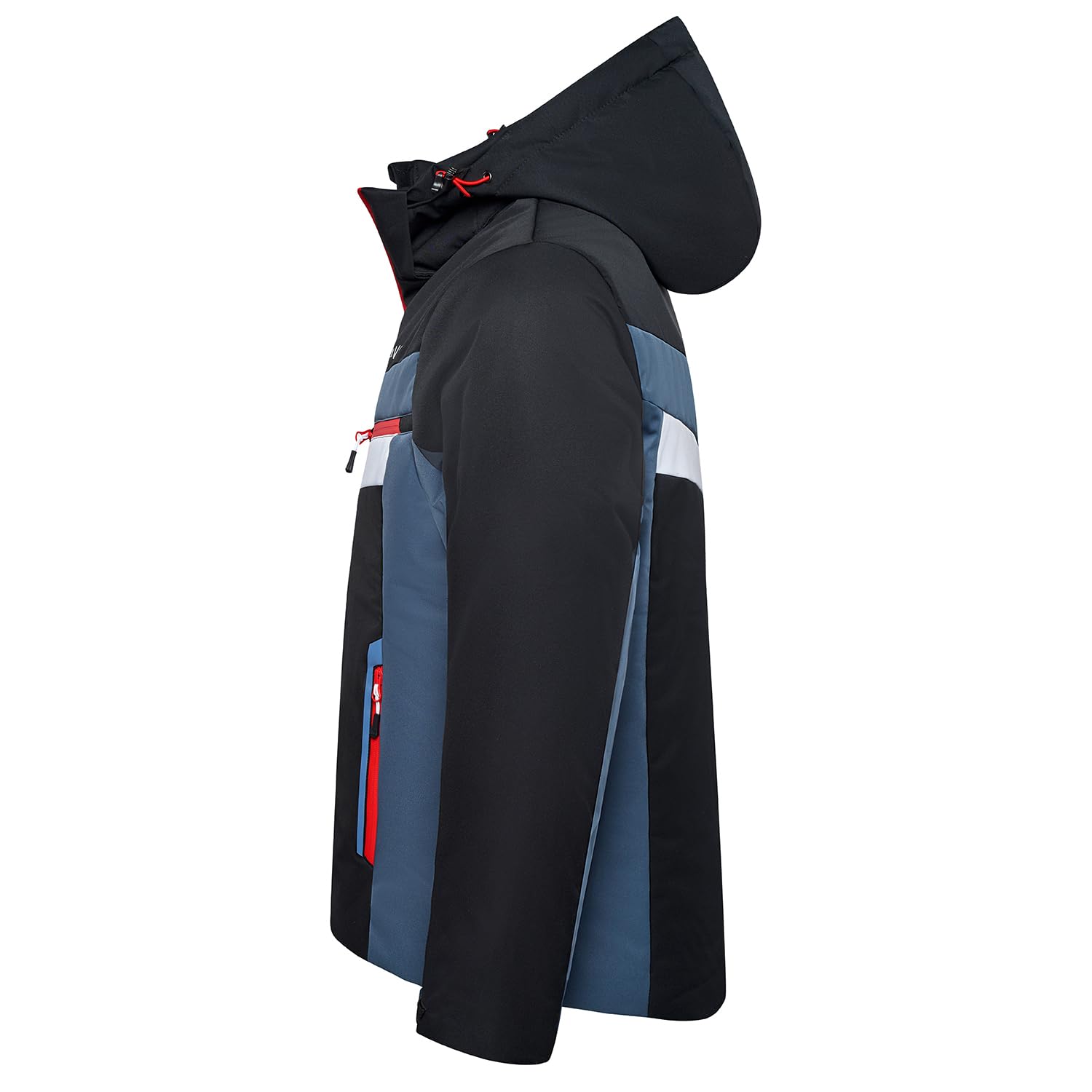 Black Crevice Herren Skijacke I Wasserdichte & Winddichte Winterjacke Herren (10.000 mm) I Atmungsaktive Ski- & Outdoorjacke mit Schneefang & abnehmbarer Kapuze I Warm & funktional