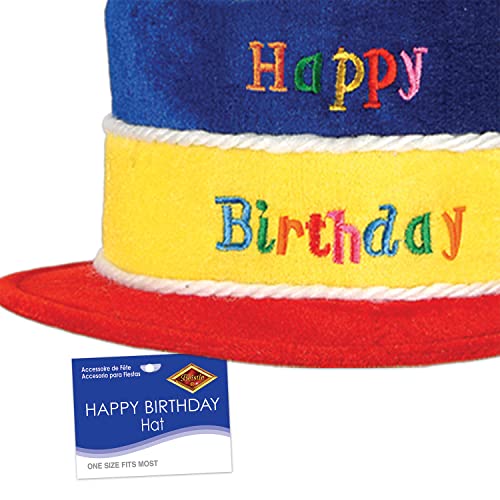 Beistle Plush Fabric Novelty Happy Birthday Cake Hat With Candles – Adult Size Unisex Photo Booth Props, Party Favors And Costume Accessories #TOP4