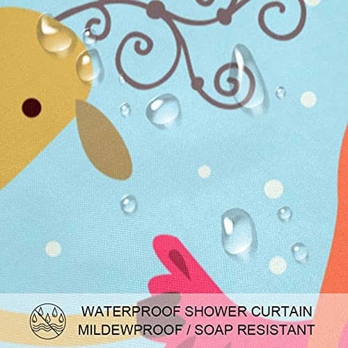 Rideau de douche original motif pingouin de Noël, cadeau idéal