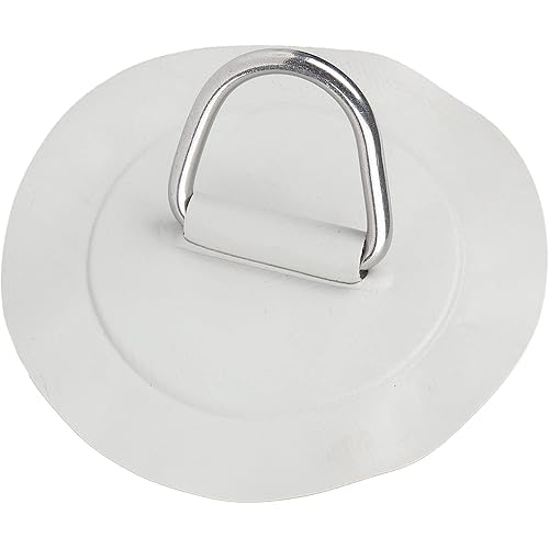 D Ring Pad, 6in Diameter PVC Stainless Steel D Ring Patch Hardware Accessories for Inflatable Boat Raft Kayak Canoe Surfboard, Easy to Install
