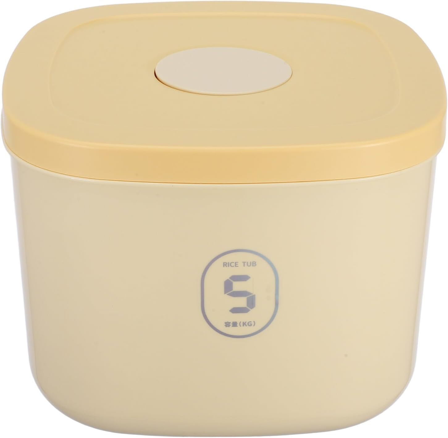 TEHAUX Vacuum Sealed Dog Food Container Small Yellow Airtight Pet Treat Storage Bin Moisture-proof Cat Food Holder for Preservation