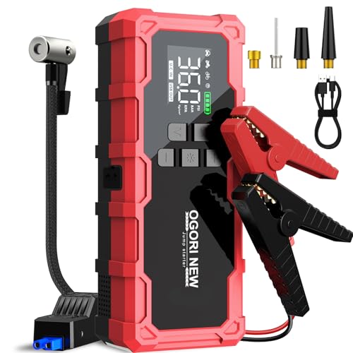 7000A Jump Starter with Air Compressor, 21800mAh 150PSI Portable Car ...
