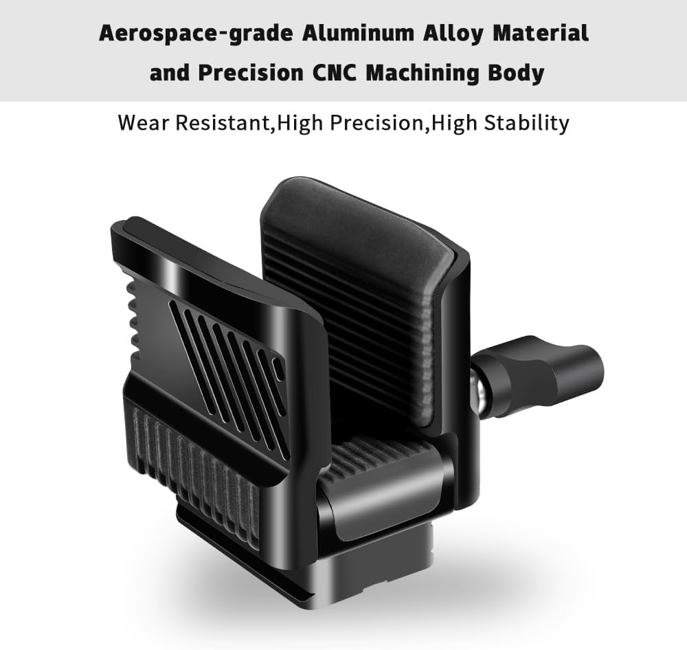 TONYBOO TU-1 Rifle Clamp,Aluminum Rifle Saddle Mount,Gun Clamp for Tripod with 1/4" & 3/8" Screw Holes, Compatible with Arca Swiss Quick Release Plates for Hunting and Shooting
