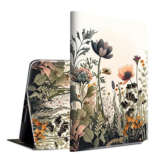 Case for All-New Kindle Fire HD 10 & 10 Plus Tablet 11th/13th Generation 2021/2023 Lightweight Smart Case Adjustable Stand Protective Cover with Auto Wake/Sleep - Floral Flowers