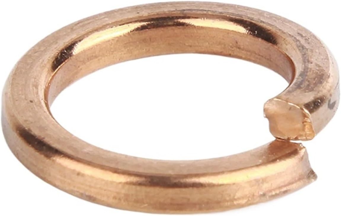 Steel washers, Brass Flat Washer Sealing Rings Split Spring Lock Gold M3-M20(M10 (5Pcs))