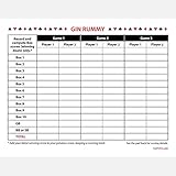 CardTallies Gin Rummy Score Pads, 5 Pads