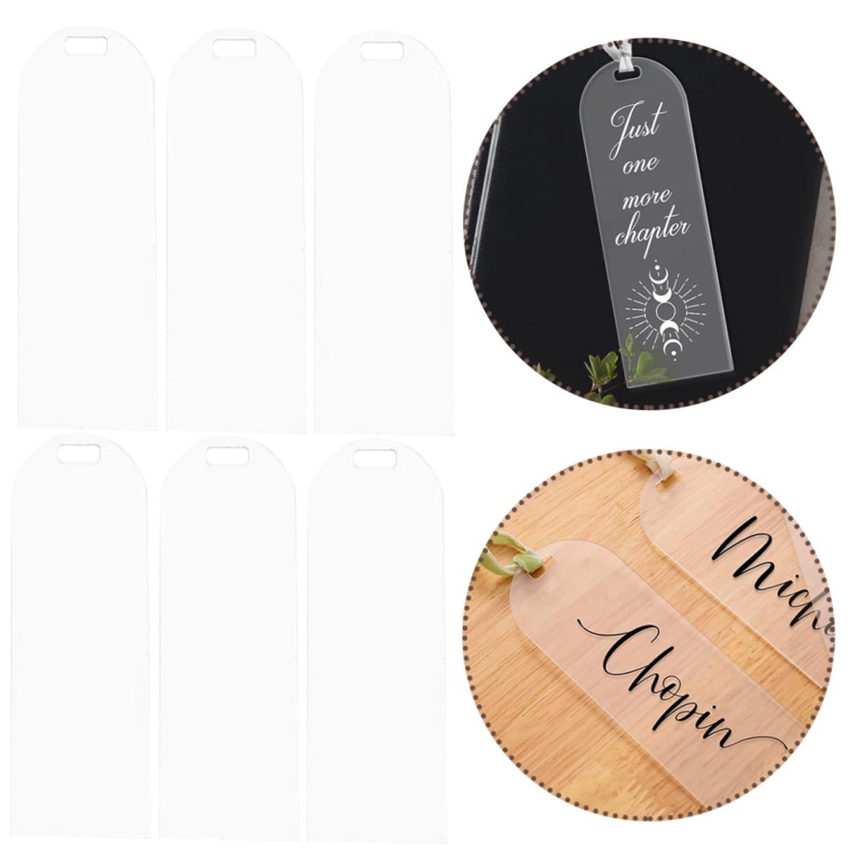 LALAFINA 100pezzi Segnalibri Acrilici Trasparenti Fatti Mano Segnalibri Leggeri e Resistenti Per Lettura e Decorazione Come Regali Per Compleanni e Occasioni Speciali