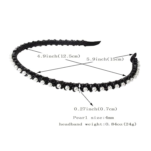 Miniatura 5 de Paquete de 4 diademas de diamantes de imitación de cristal para mujeres y niñas, de doble fila, con cuentas brillantes, bandas para el cabello