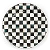 Mackenzie childs enamel serving platter decorative serving platter for food 16 inches black and white courtly check  urban country home decor
