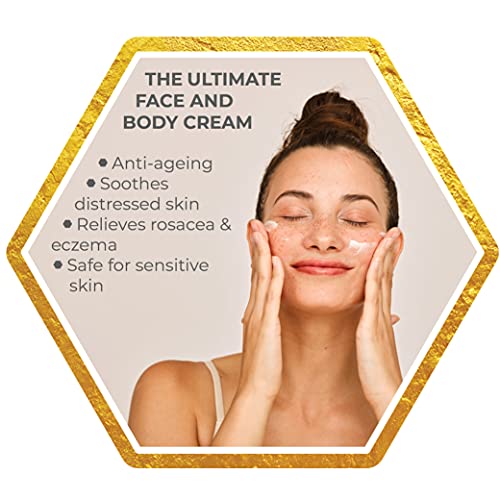 Hydrating Face Moisturizer & Body Cream with Manuka Honey - Organic Face Moisturizer & Body Lotion for Extremely Dry Skin - for Itchy Skin, Rosacea Treatment & Eczema Prone Skin (Coconut Mango, 4oz)