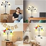 Medusa Bedside Table lamp for Bedroom, Modern Multi Head 5 Shade Lamps, Adjustable Lamp for Night Stands, LED Desk Lamp with Fun Light Multicolored Shades for Livingroom Kids Room, Office - Image 5