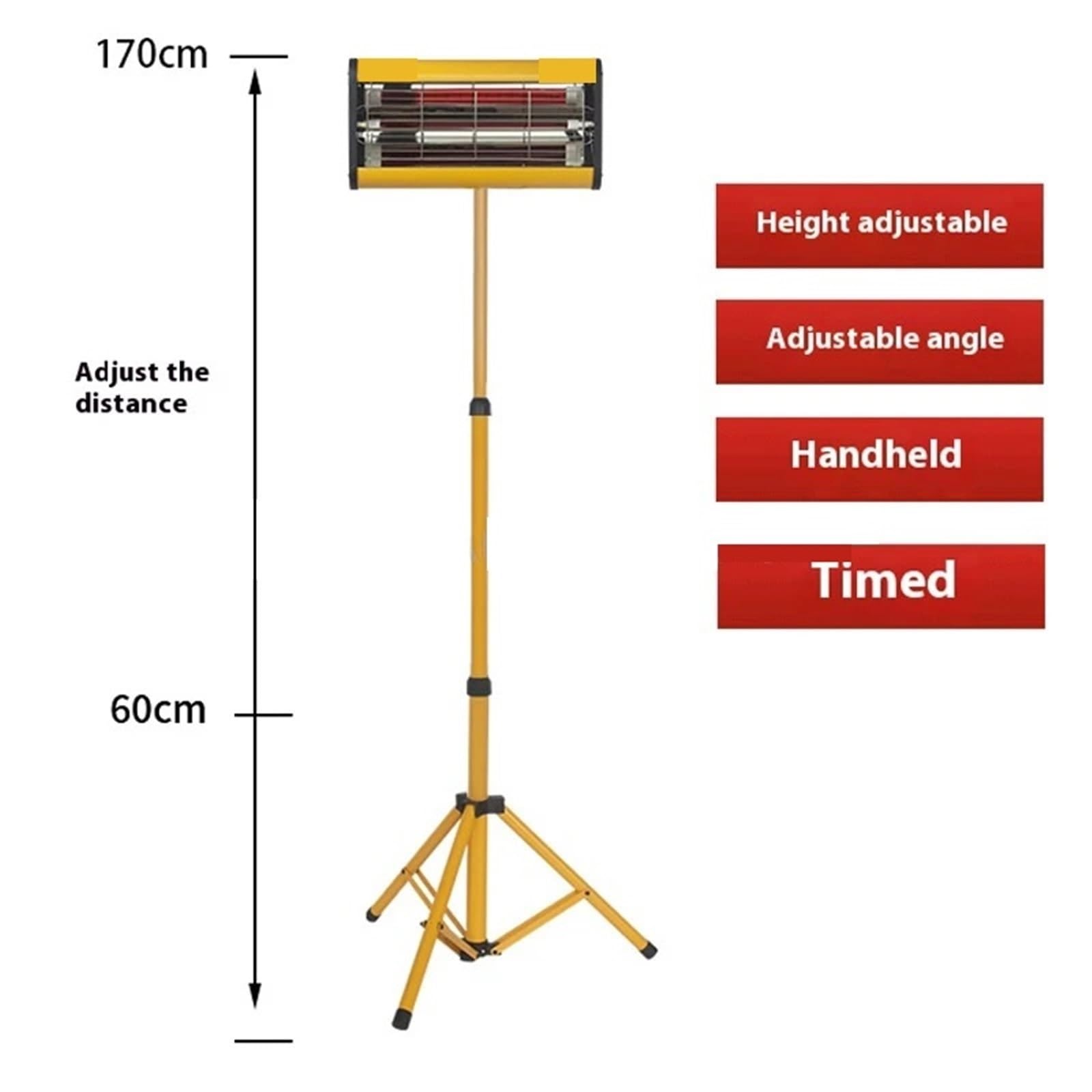 Lampada a infrarossi, Lampada Portatile For La Polimerizzazione A Vernice A Infrarossi A Onde Corte, Da Forno Ad Alta Potenza For Riparazione A Carrozzeria, Design Efficiente E ,per spray per auto