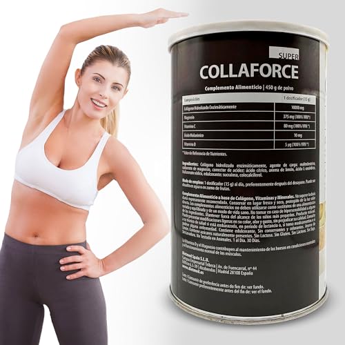 Colágeno Hidrolizado, Magnesio y Ácido Hialurónico - Con Vitamina C y Vitamina D3 - Sabor Limón - Apoya Articulaciones, Piel y Músculos - Collaforce Super 10.000 Dietmed - 450 gramos - imagen 7