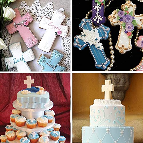 Foto von MIUTME Ausstechformen 8tlg Set, Keksausstecher Kreuz, Taube, Kelch, Engelsflügel, Fisch, Christen Taufedeko