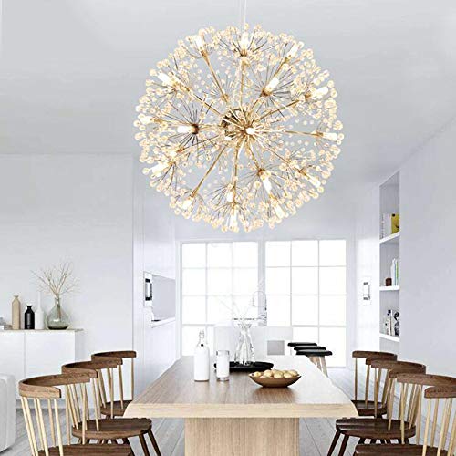 Lustre Sputnik moderno de 24 luzes com acabamento cromado metálico moderno durante a luz delicada e