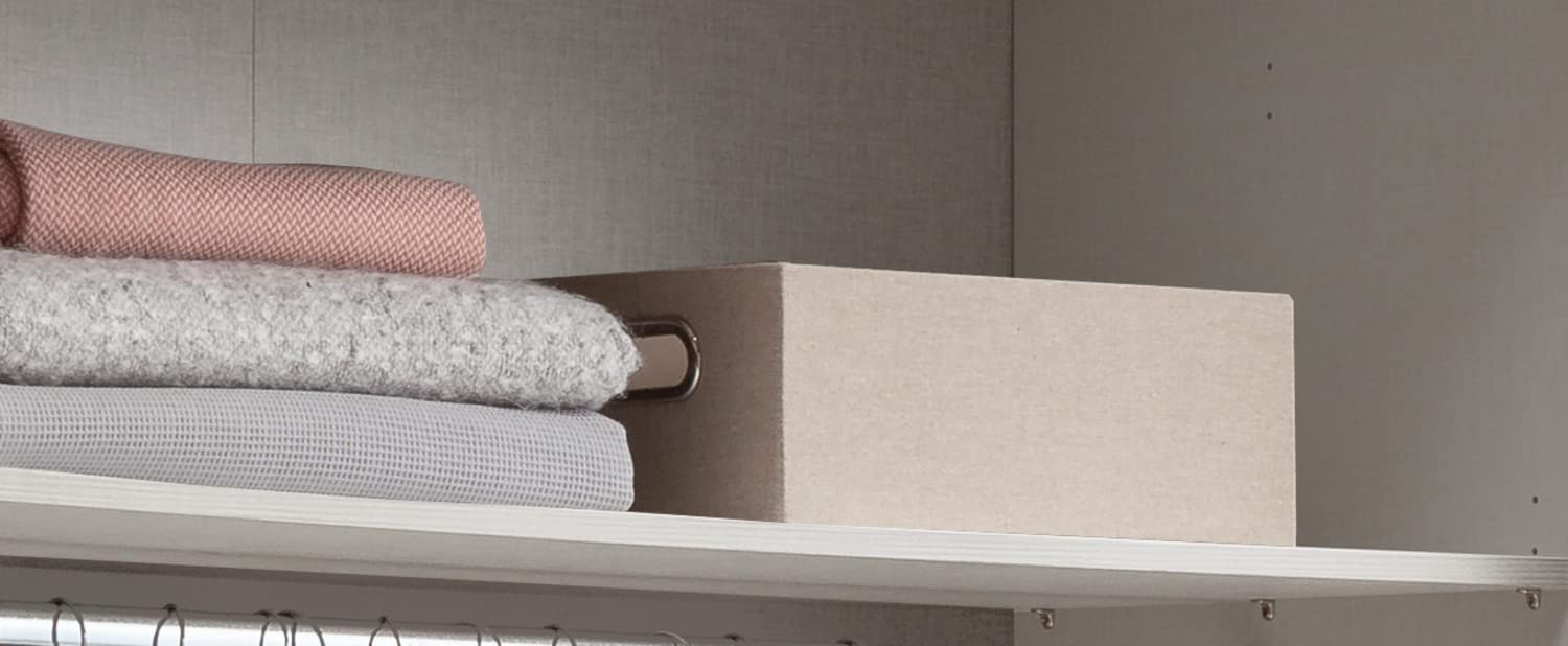 Composad Innere Eckregale Für Schrank | 1 Paar, 96,4x1,8x94,7 Cm, Grau | Aus Recyceltem Holz, Made In Italy