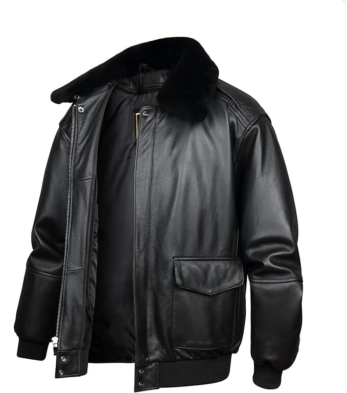 REED EST. 1950 Men’s Luxury Aviator Bomber Jacket – Genuine Leather, Durable Craftsmanship, Timeless Design2