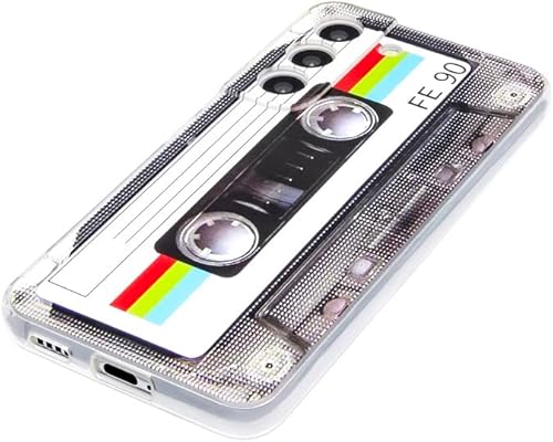 Miniatura 5 de Funda para Galaxy S22 a prueba de golpes a prueba de arañazos con TPU suave parachoques retro cassette cinta caso compatible con Samsung Galaxy S22