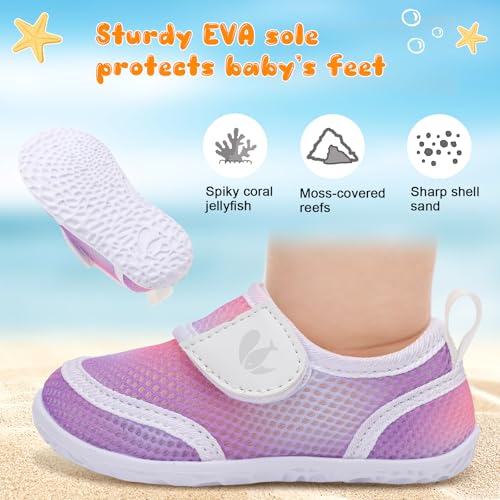 Image of FEETCITY Toddler Water Shoes Boys Girls Swim Shoes Quick Dry Kids Aqua Socks Barefoot for Beach Swimming Pool