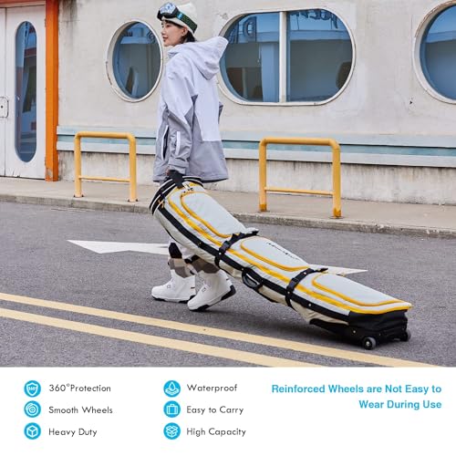 Bolsa de snowboard XCMAN evita daños en aeropuertos con su sistema acolchado y ajustable 2