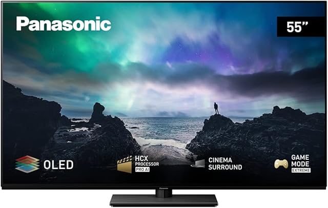 Panasonic 55 inch LZ800 OLED 4K UHD Smart TV (2022), HDR, Cinema Surround & Dolby Atmos, HCX Pro AI Processor, Game Mode Extreme, Netflix, Disney+, Freeview