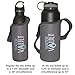 WaterVault Neoprene Bottle Holder, Adjustable Detachable Strap, Shoulder Sling & Hand Carrier - Grey XL