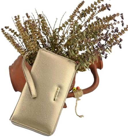 SİA ÇANTA OLLBAG BÜYÜK BOY LOGOSUZ KADIN PÖRTFÖY CÜZDAN GENİŞ İÇ TASARIM RAHAT KULLANIM TELEFON GÖZLÜ BİLEKLİKLE TAŞINABİLİR CÜZDAN GOLD BÜYÜK BOY - Görsel 1