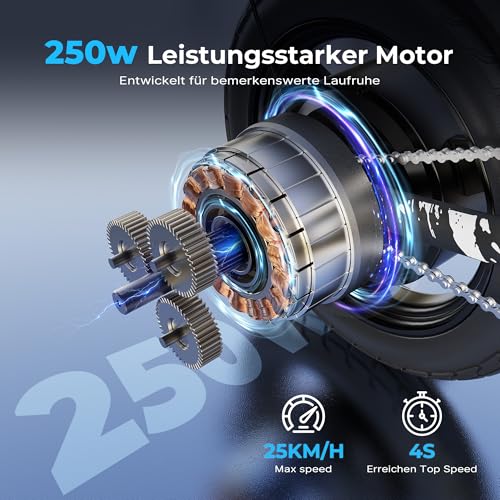 VARUN E Bike Klapprad, 14 Zoll Ebike Damen Herren mit 280.8Wh Akku, 250W Motor, Mini City E-Bike mit 3 Fahrmodi, Integrierte Nabe, LCD-Display, Pedelec Elektrofahrrad Reichweite Max 45 KM – Bild 3