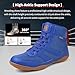 ziitop Wrestling Shoes Men Boxing Shoe for Mens Weightlifting Powerlifting Deadlift Squatting High Top Fitness Zero Drop Blue