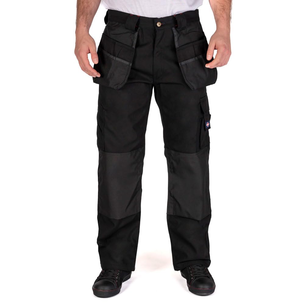Lee Cooper Workwear LCPNT216 Uomo Multi Tasca con Tasche per Ginocchiere Fondina Fissa Lavoro Cargo Pantaloni