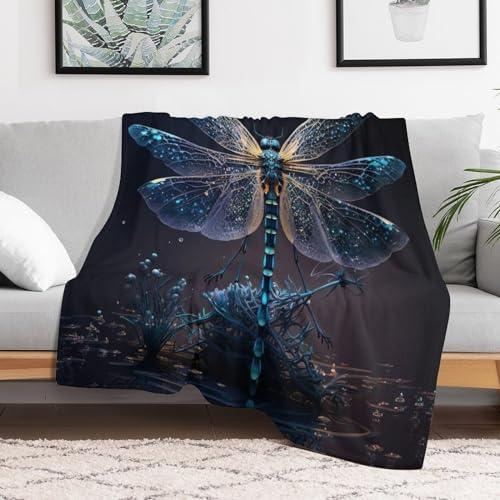 Couverture de lit dragonfly plaid flannel doux cadeau déco maison