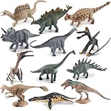 Mini Dinosaurios Juguetes para Niños, 12 Piezas Pequeños Figuras de Dinosaurios Miniaturas Realistas, Mini Dinosaurios de Plástico, Dinosaurio Juguete, Regalos de Cumpleaños para Niños y Niñas