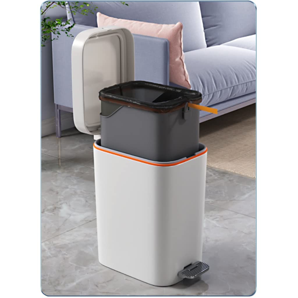 Cubo Basura Casa La Basura de, Cubo doméstica con Tapas, empacadores automáticos, for baño, Cocina, Oficina en el hogar Tiene residuos, 15 l Papelera Reciclaje
