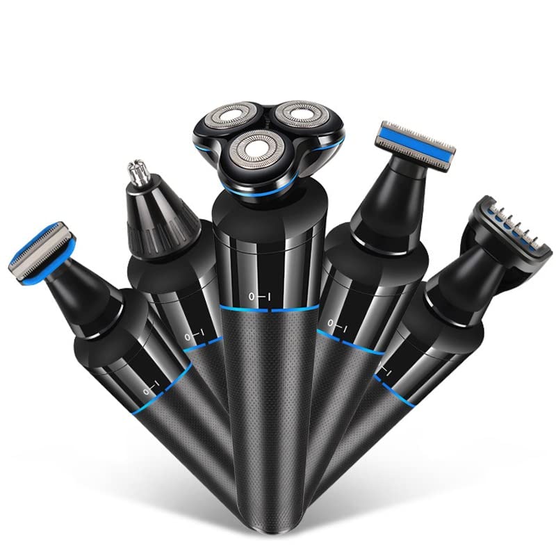 Electric Razor for Men 5 In 1 Multifunctional Electric Shaver Men Razor Washable USB Rechargeable Beard Trimmer Rotary