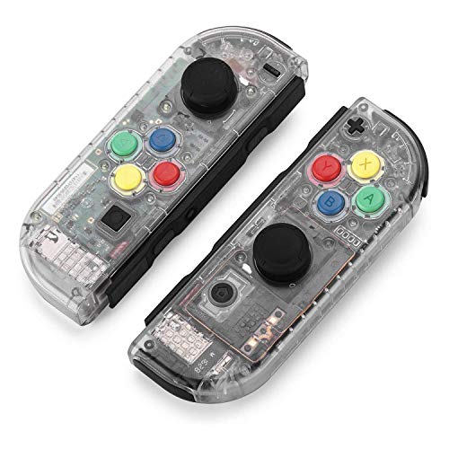 🛒 Crazy Deals BASSTOP Portable DIY Replacement Housing Shell Case for Right Left Switch Joy-Con Controller without Electronics (Clear+Clear)