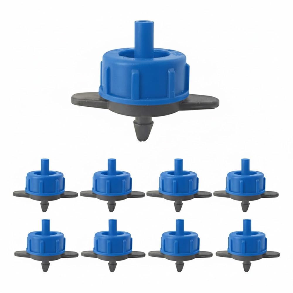Suinga 500 x Gocciolatori AUTOCOMPENSANTI da 4 l/h per l'irrigazione agricola. Gocciolatore pizzicato SMONTABILE per microtubo. Pressione di lavoro da 0,5 a 3,5 bar.