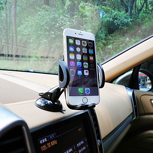 Kolsol Universal 3 In 1 Phone Car Air Vent Mount Dashboard Windscreen Holder Cradle 360 Rotate Car Holder For Iphone Samsung Other Smartphones #TOP3