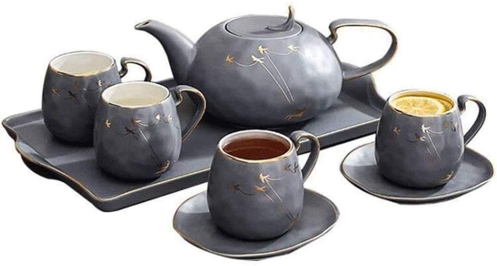 Tazas de té y platillos, 15 Piezas, Tazas de platillos para 6, Tazas de café, Conjunto de Tazas de té, Tazas de té, Conjunto de té de Porcelana, Conjuntos de té para Mujeres, Latte Tazas