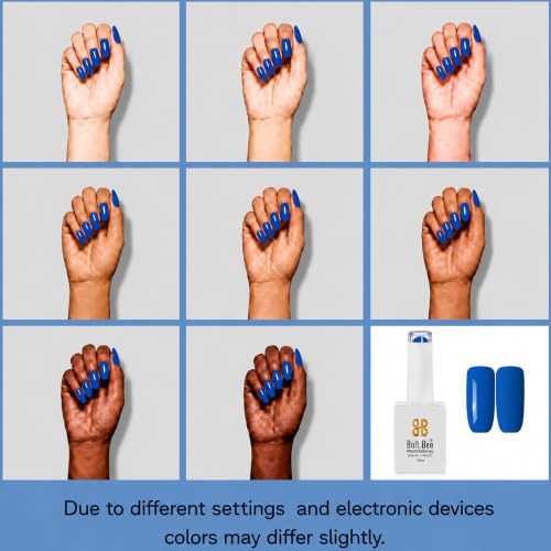 Image of Bolt Bee Blue Color Gel Nail Polish Soak Off UV Gel 15ML DIY at Home Manicure Salon Nail Art