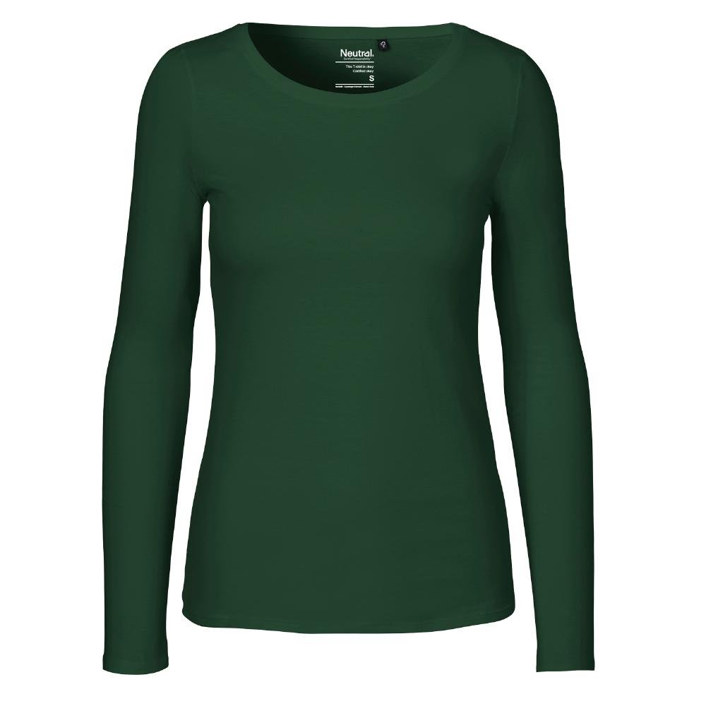 Neutral Damen Langarmshirt + Organic Fairtrade Baumwolle, Slim Fit, 155 g/m2