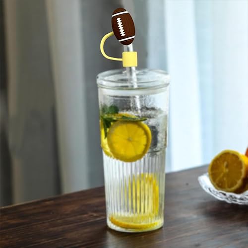 Miniatura 9 de 7 fundas de silicona para pelotas de tenis de 0.236 pulgadas, cubiertas de paja para vasos, tapones de paja a prueba de polvo para puntas de popote