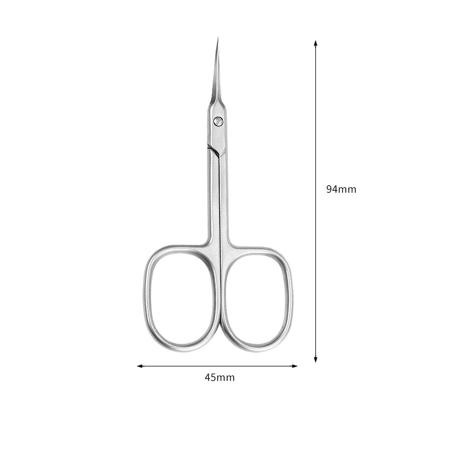 Tijera para uso en la cocina, tijeras de manicura, tijeras de punta curva, removedor profesional de piel muerta de uñas de acero inoxidable