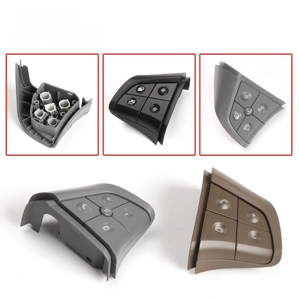 Steering Wheel Mounted Cruise Control Switch Butto/Fit for Mercedes W164 W245 W251 Car Multi-Function Steering Wheel Switch Buttons Phone Control Key for Benz ML GL B R Class(Gray Right)