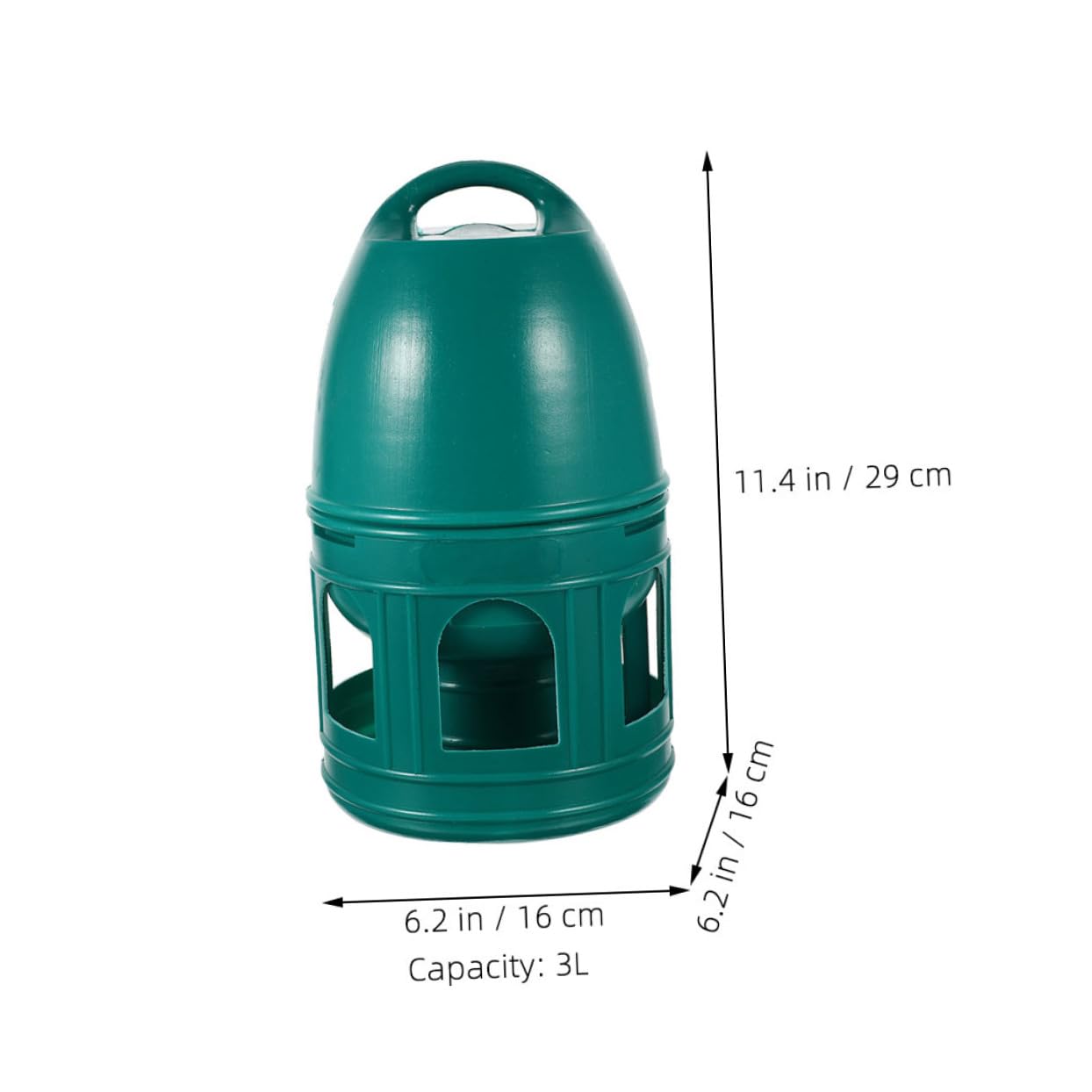 2 pièces Distributeur Eau pour Oiseaux Abreuvoir Pigeons Pratique et Spacieux Accessoire Cage à Oiseaux pour et Nettoyage Facile Lot de Blanc et Vert
