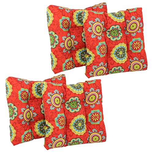Blazing Needles Outdoor 19-inch Square Chair Cushion, Farrington Terrace Grenadine 2 Count