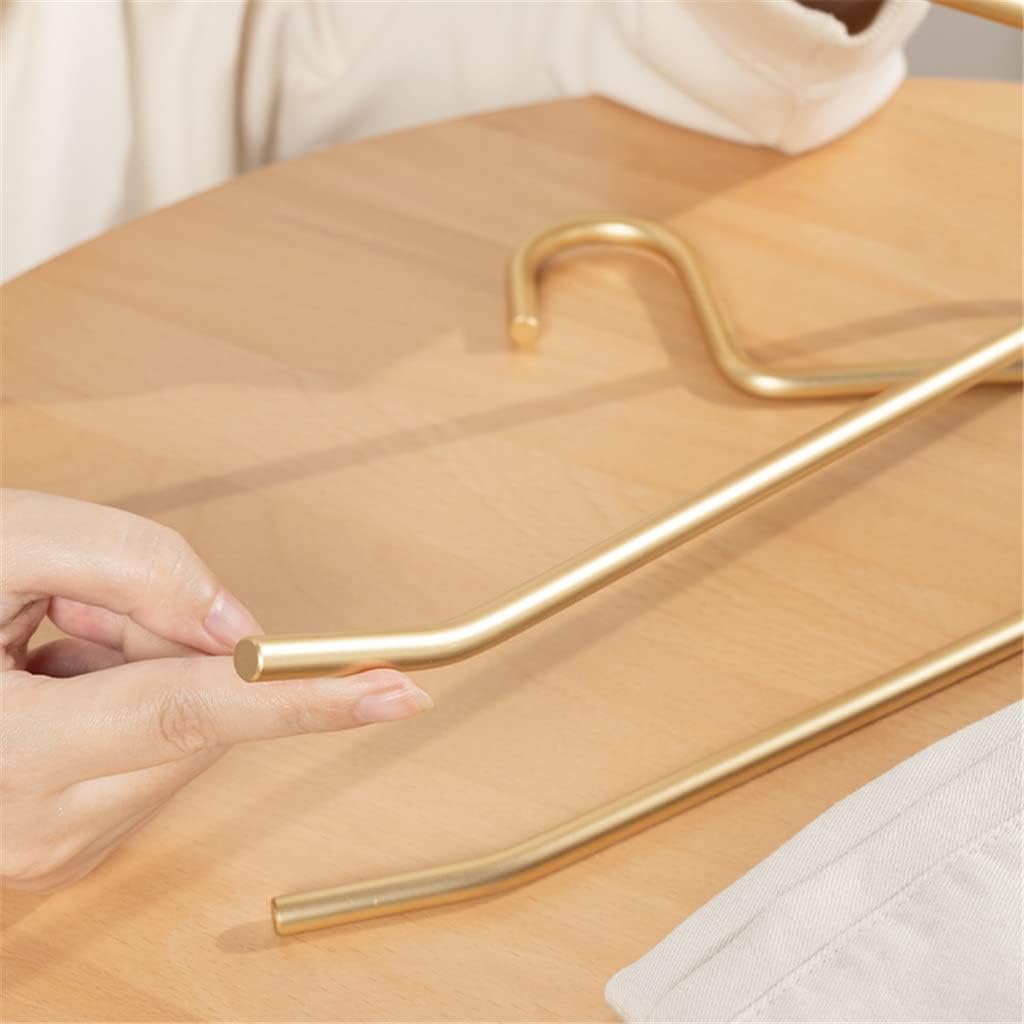 JSEIAJB 5pcs Non-Slip Metal Shirt Trouser Hook Hanger Coat Hanger Clothes Rack Ended Pant Storage Wardrobe Organzier(D)
