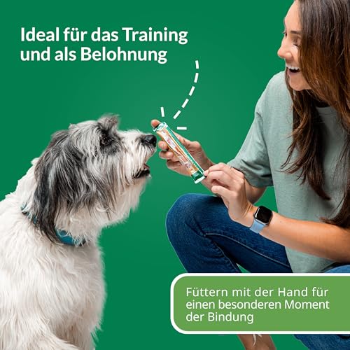 INABA Churu Hundeleckerli Keine Nebenerzeugnisse Creamy Snack, Getreidefrei, Zuckerfrei, Kalorienarm, 100% natürliches Fleisch mit Huhn & Gemüse 56 g (1er Pack)