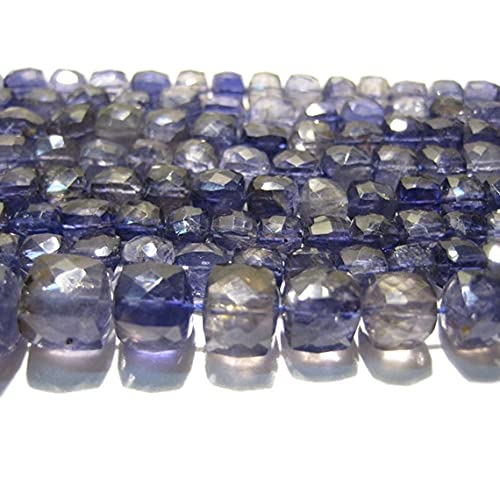 Perles d'iolite bleues de 7mm parfaites pour créer des bracelets d'été bohèmes