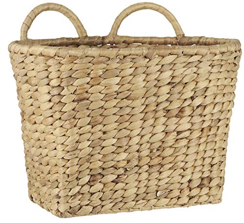 30998-67 Panier mural en jacinte, avec 2 anses, 36,5 x 26 x 24 cm, Panier Rangement